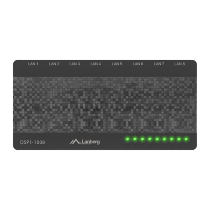 Lanberg DSP1-1008 Unmanaged Gigabit Ethernet (10/100/1000) Switch…