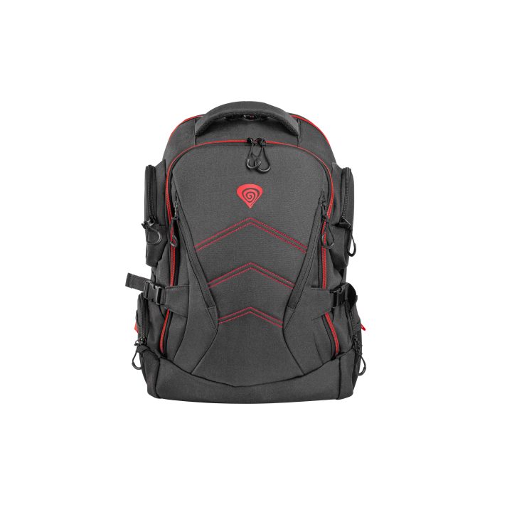 Mochila GENESIS Pallad 550 17,3" Preto, Vermelho