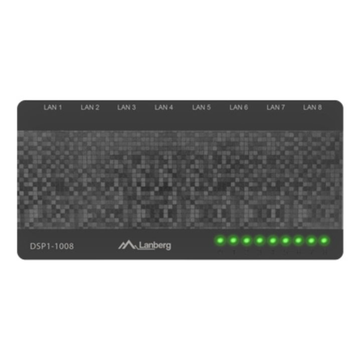 Lanberg DSP1-1008 Unmanaged Gigabit Ethernet (10/100/1000) Switch…