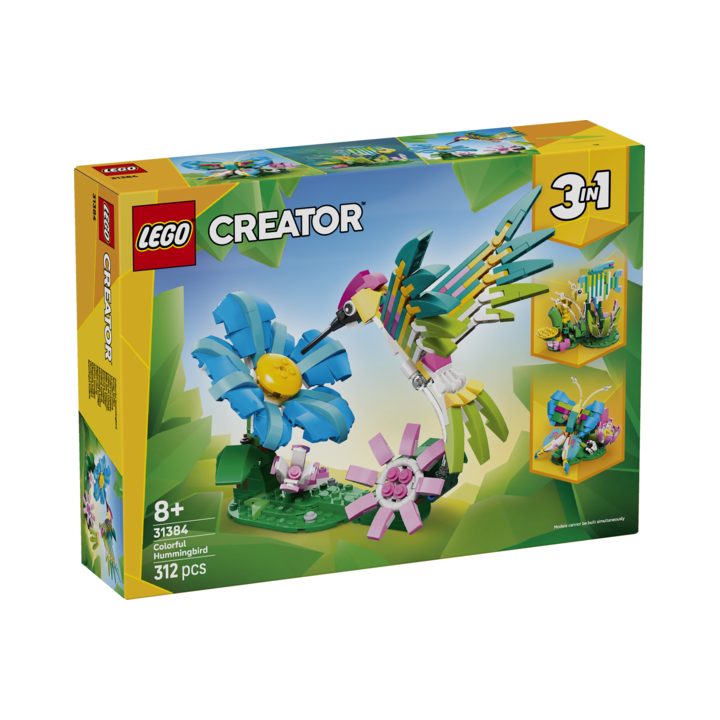 Lego Creator 3 animais de brinquedo em 1 colibri colorido (31384)