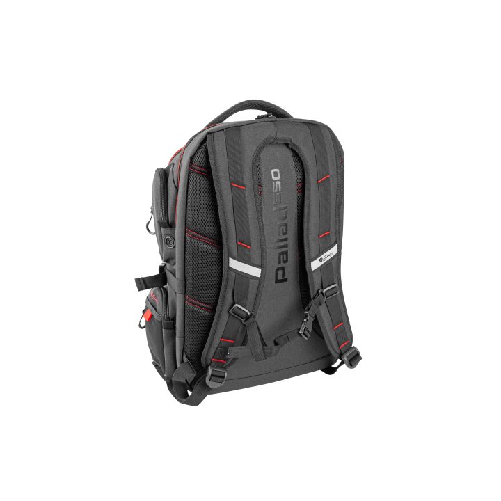 Mochila GENESIS Pallad 550 17,3" Preto, Vermelho