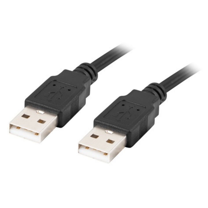 Lanberg CA-USBA-20CU-0018-BK cabo USB USB 2.0 1,8 m Preto