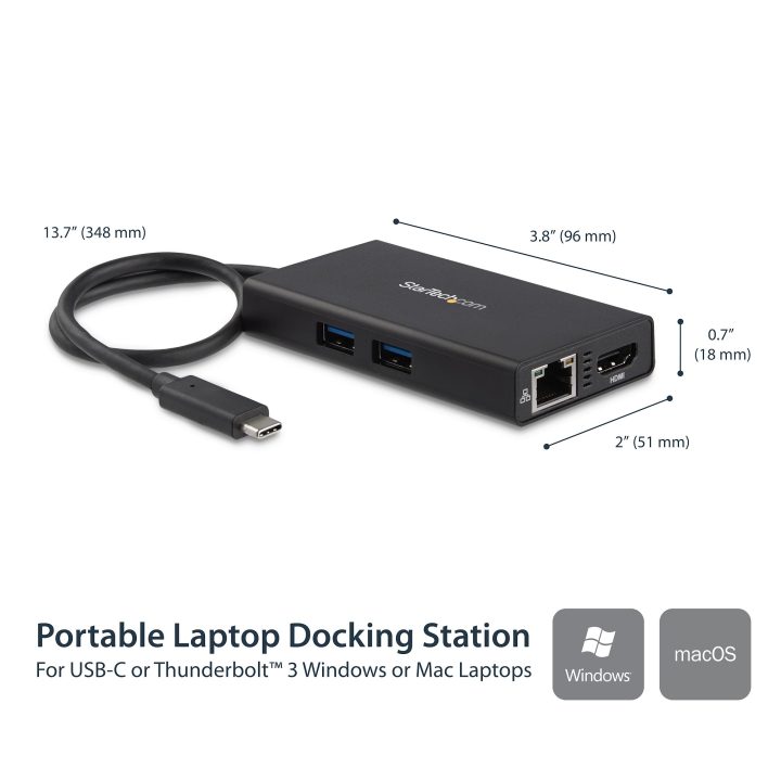 StarTech.com Adaptador Multipuertos USB-C - Docking Station Portátil…
