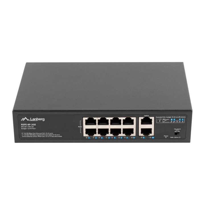 Lanberg RSFE-8P-2GE-120 switch não gerido Gigabit Ethernet…