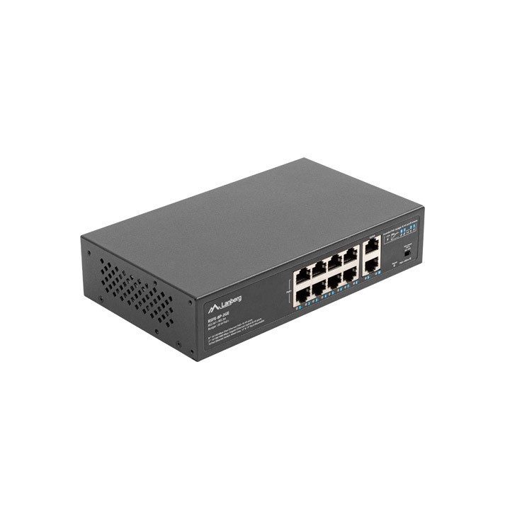 Lanberg RSFE-8P-2GE-120 switch não gerido Gigabit Ethernet…