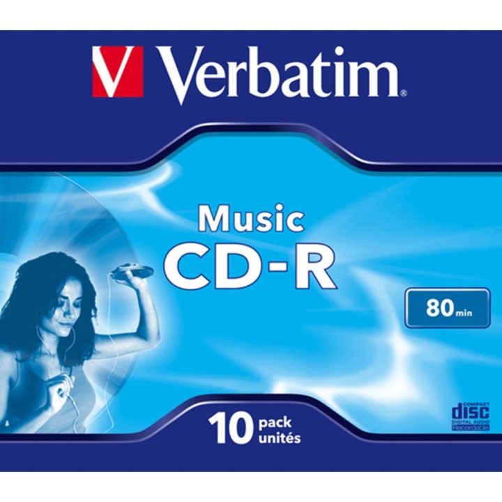 Verbatim CD-R 700MB 16x Jewel Case 10 Pack Audio (43365)