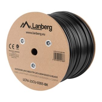 Lanberg LCF6-21CU-0305-BK Network Cable Black 305 m Cat6 F/UTP (FTP)