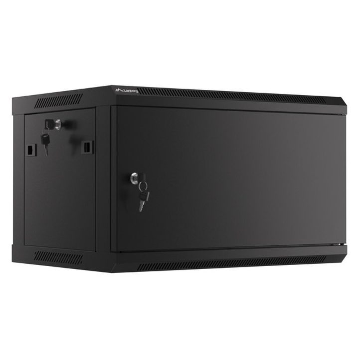 Lanberg wall-mount rack cabinet 19-inch 6U - 600x450 black…