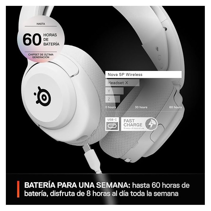 SteelSeries Headphones - Arctis Nova 5p White (61674)