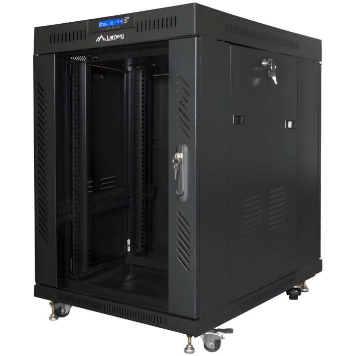 Lanberg FF01-6815-12BL 15U Rack Cabinet Free-standing Black