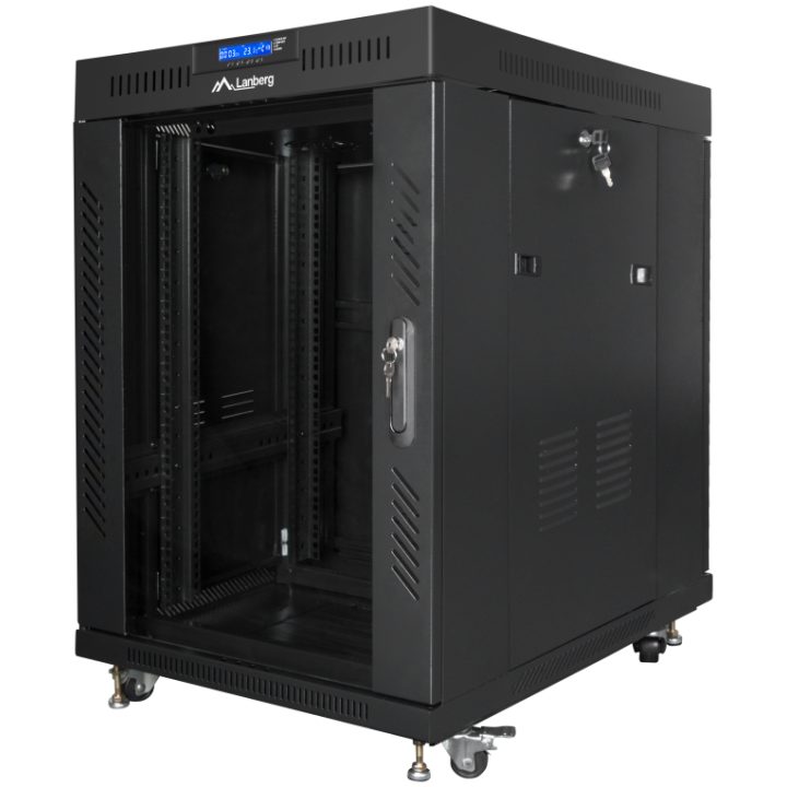 Lanberg FF01-6815-12BL 15U Rack Cabinet Free-standing Black