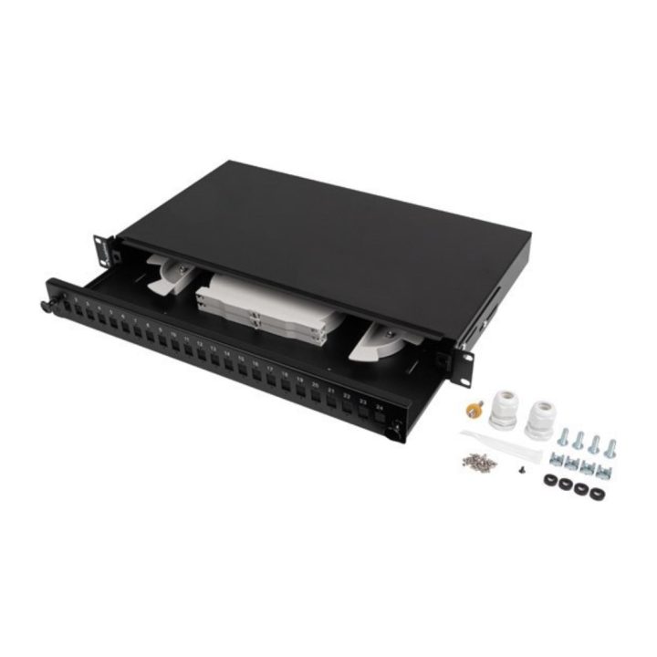 Painel de patch Lanberg FOP1-24SS-LDB 1U