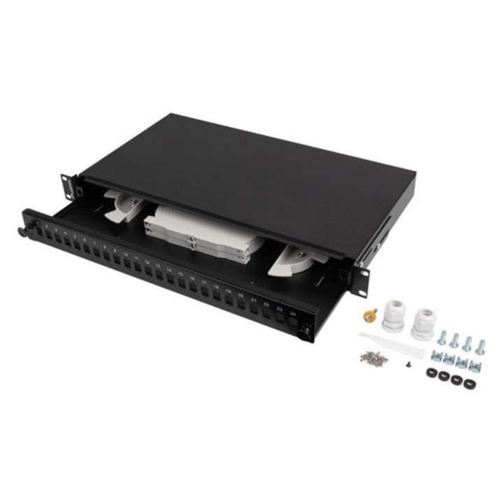 Painel de patch Lanberg FOP1-24SS-LDB 1U