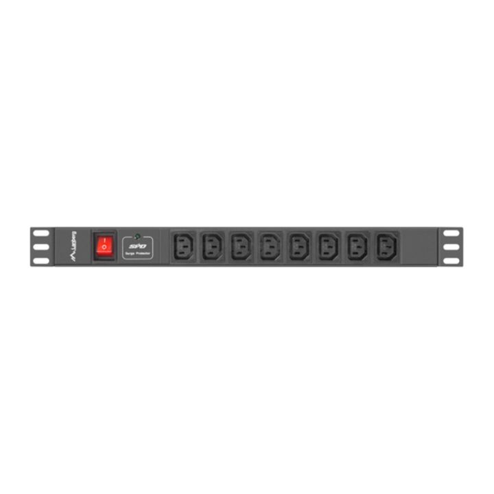 Lanberg 1U 16A 19-inch Rack PDU 8x IEC C13 Socket Black 2m…