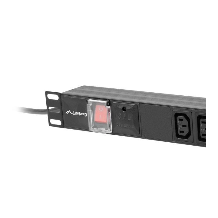 Lanberg 1U 16A 19-inch Rack PDU 8x IEC C13 Socket Black 2m…