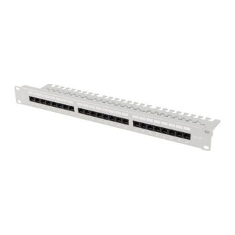 Patch panel Lanberg 24 portas 1U 19 polegadas cat.6a UTP com…