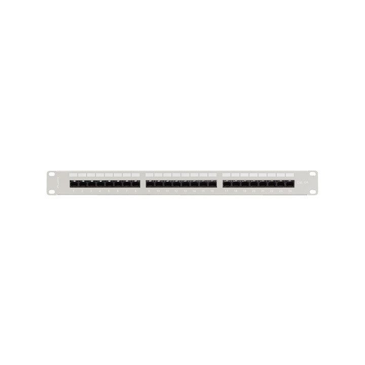Patch panel Lanberg 24 portas 1U 19 polegadas cat.6a UTP com…