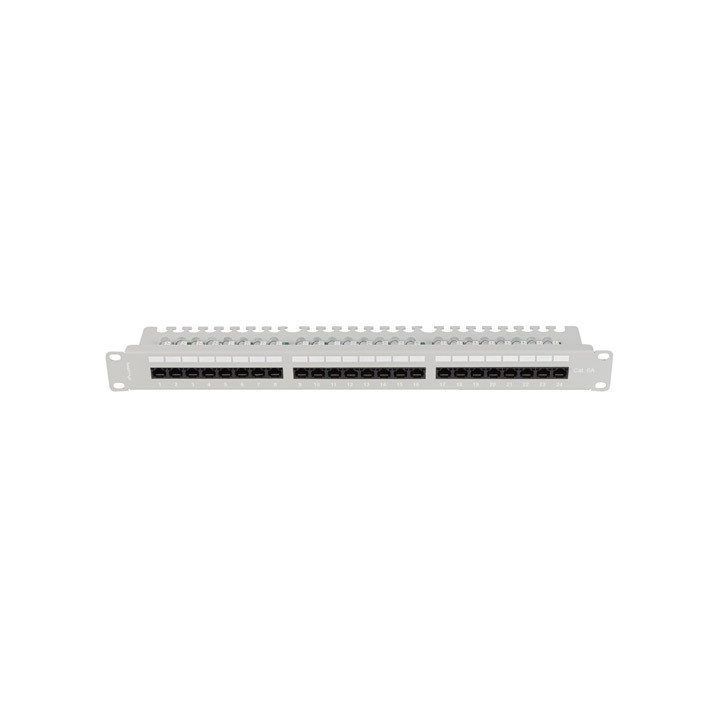 Patch panel Lanberg 24 portas 1U 19 polegadas cat.6a UTP com…