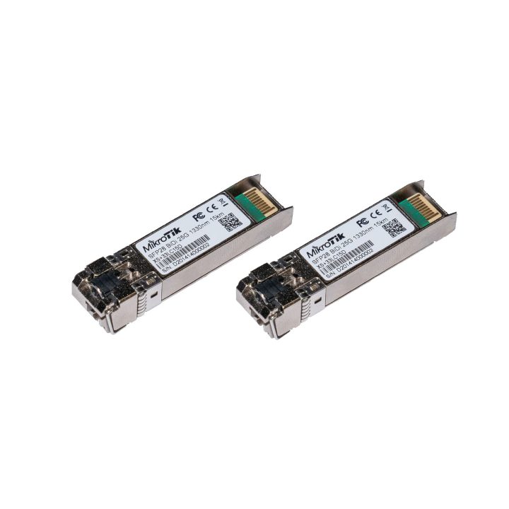 MikroTik SFP+ 10G/25G Bidirectional SFP Modules, Single LC Connector…