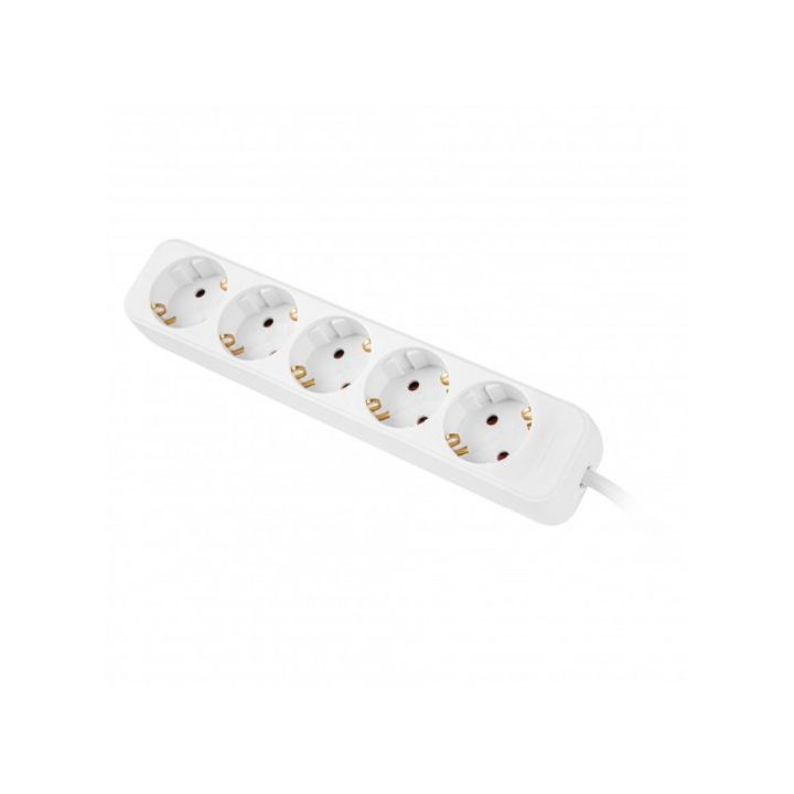 Lanberg Power Strip 5 Schuko Outlets White 3m (PS0-05F-0300-W)