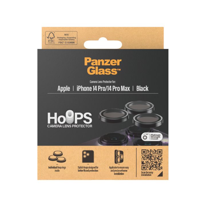 PanzerGlass ® Hoops® Camera Lens Protector Black iPhone 14 Pro | 14…