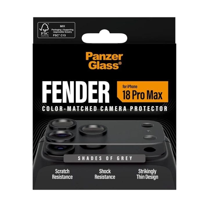 PanzerGlass ® Fender Camera Lens Protector Shades of Gray iPhone 18…