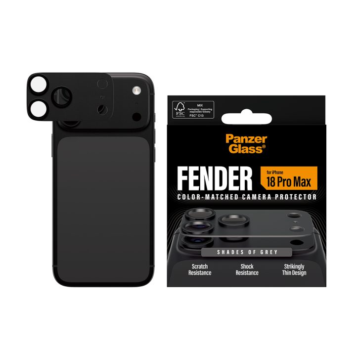 PanzerGlass ® Fender Camera Lens Protector Shades of Grey iPhone 18…