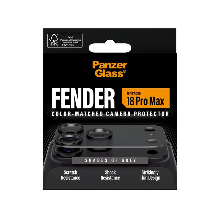 PanzerGlass ® Fender Camera Lens Protector Shades of Gray iPhone 18…