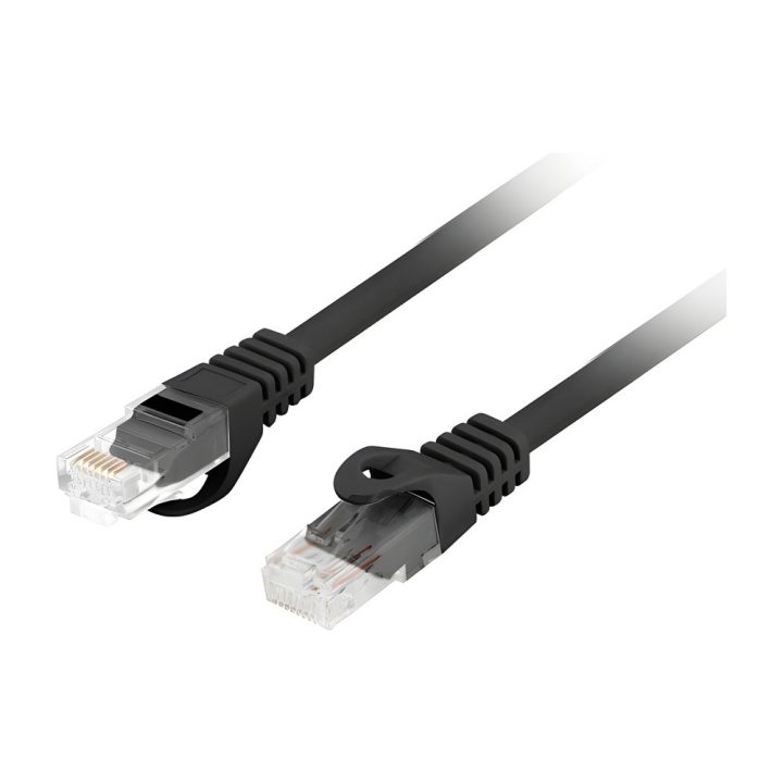Cabo de rede Lanberg patch cord cat.6 UTP LSZH cobre 2m preto fluke…