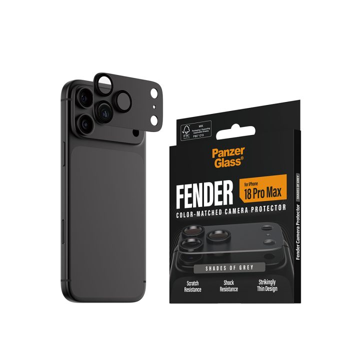 PanzerGlass ® Fender Camera Lens Protector Shades of Grey iPhone 18…