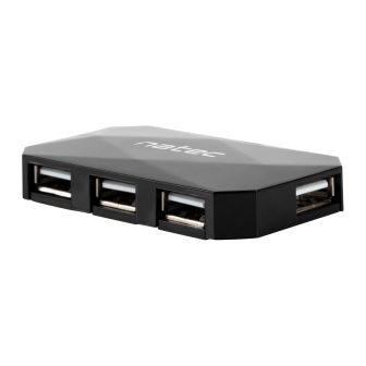 Natec NHU-0647 hub de interface USB 2.0 480 Mbit/s Preto