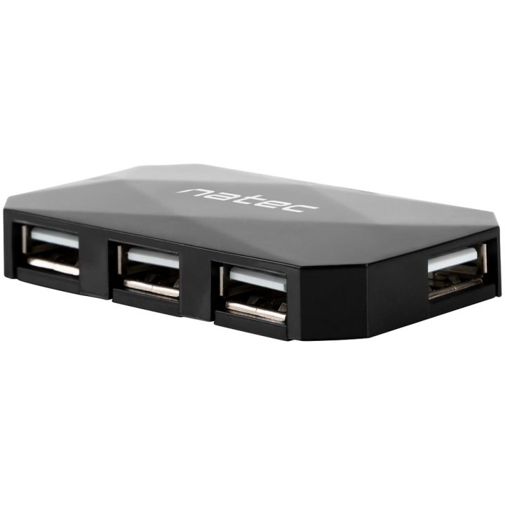 Natec NHU-0647 hub de interface USB 2.0 480 Mbit/s Preto