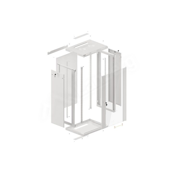 Lanberg WF01-6422-10S 22U Wall-Mount Rack Cabinet Gray