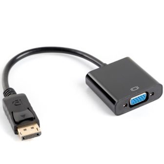Adaptador Lanberg DisplayPort 1.1 a VGA 20cm negro (AD-0002-BK)