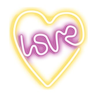 Lampara Forever neon LED love heart purple white (RTV100308)