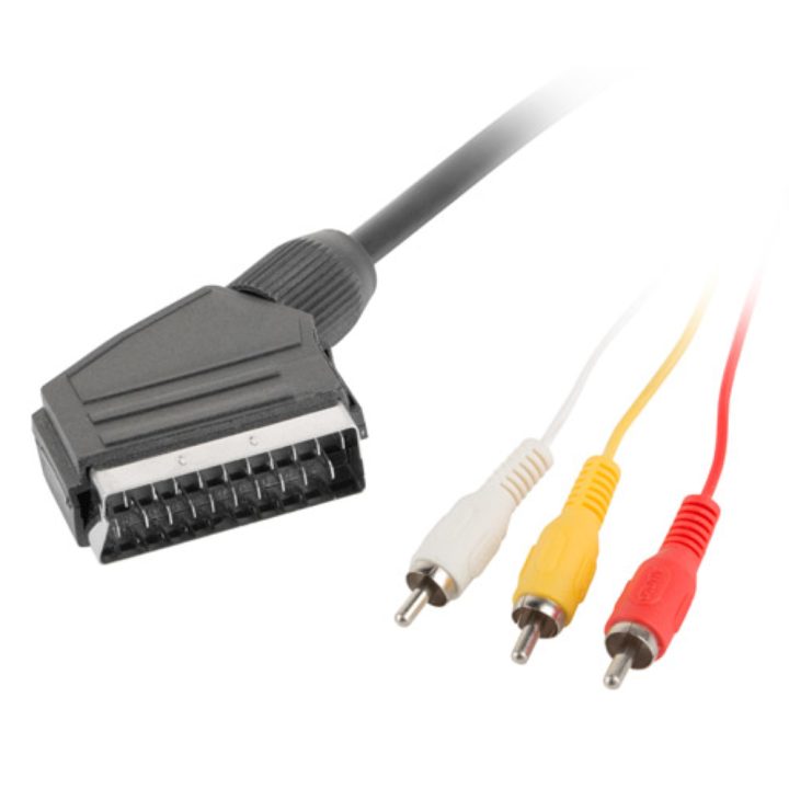 Cabo euroconector Lanberg macho-3x RCA macho 1.8m…