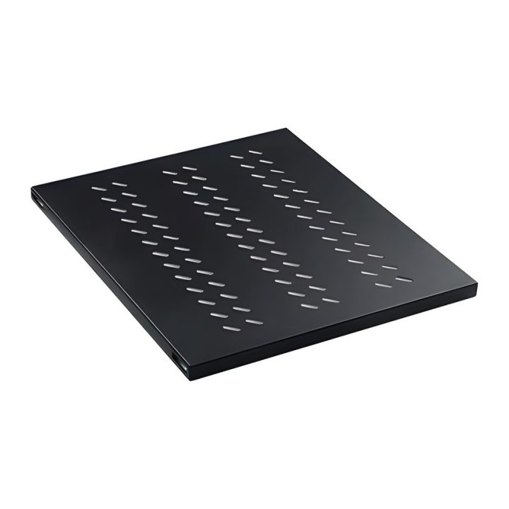 Bandeja fixa 1U para rack Phasak preto 1000mm - perfurada phc 5210