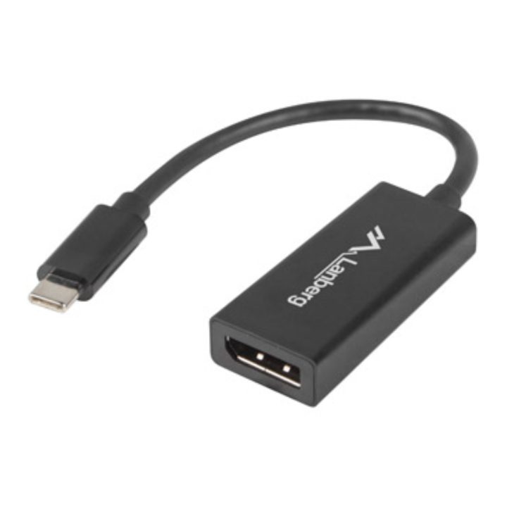 Lanberg USB-C Male to DisplayPort Female Adapter 3.1 15cm Black…