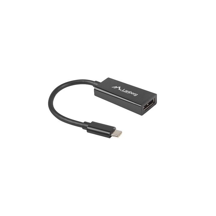 Adaptador USB Lanberg USB-C m 3.1 a DisplayPort h 15cm negro…