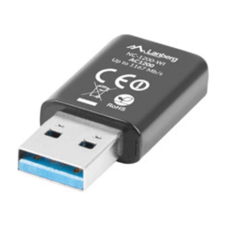 Lanberg USB Wi-Fi 1200 Mbps Dual Band Network Adapter (NC-1200-WI)