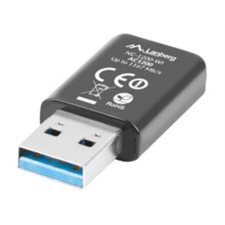 Lanberg USB Wi-Fi 1200 Mbps Dual Band Network Adapter (NC-1200-WI)