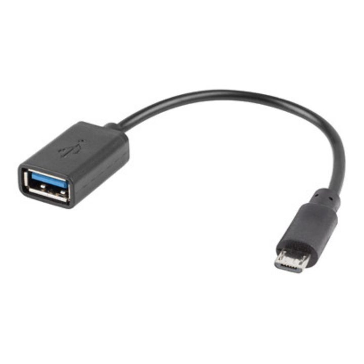 Adaptador Lanberg OTG USB micro(m) 2.0 a USB-a(h) 15 cm preto…