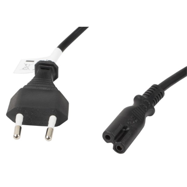 Cabo de alimentação Lanberg oito CEE 7-16 para IEC320 C7 1.8m…