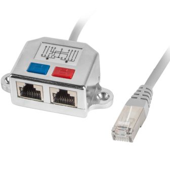 Lanberg Ethernet FTP RJ45 to 2x RJ45 Splitter Adapter (AD-0026-S)
