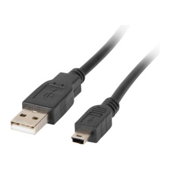 Cabo USB Lanberg 2.0 macho-mini USB macho ferrite 1.8m preto…
