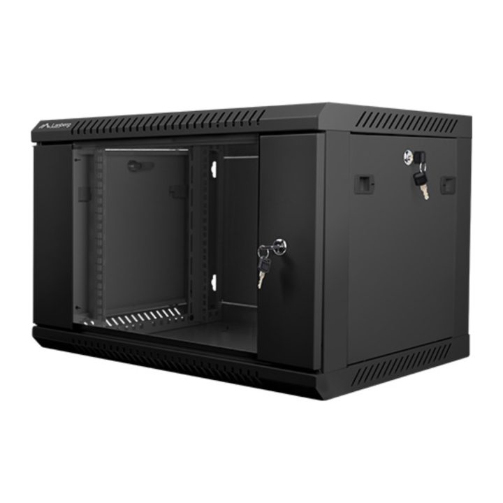 Lanberg WF01-6406-10B armário rack 6U Bastidor de parede Preto