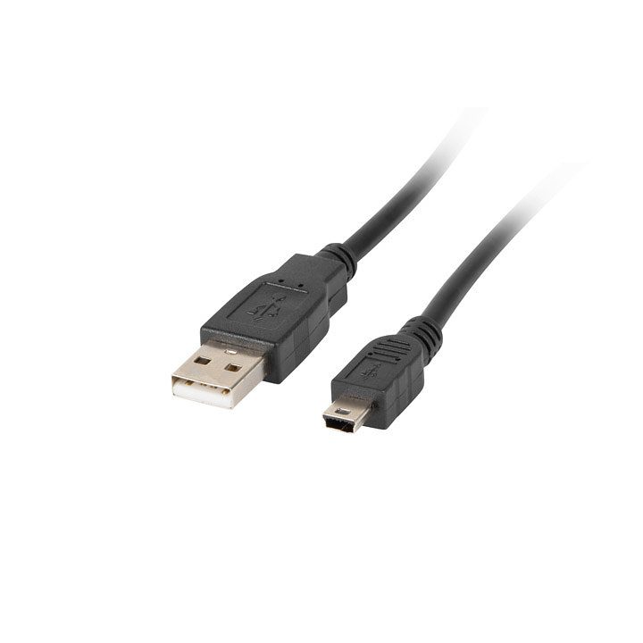 Cabo USB Lanberg 2.0 macho-mini USB macho ferrite 1.8m preto…