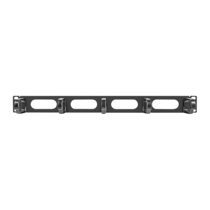 Lanberg Cable Organizer 5 Rings 19 inch 1U Type B Black (AK-1205-B)