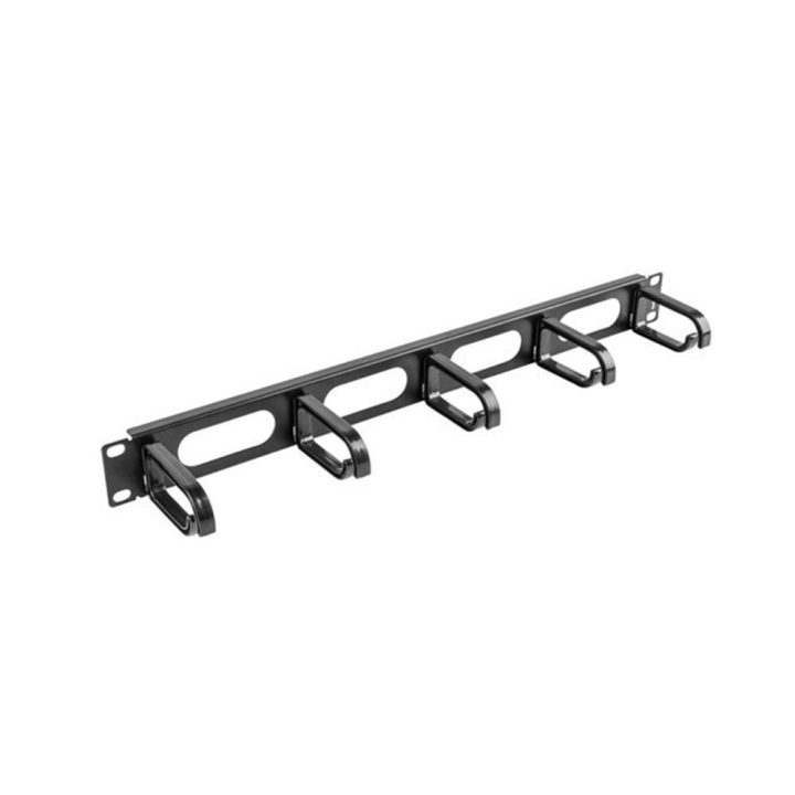 Lanberg Cable Organizer 5 Rings 19 inch 1U Type B Black (AK-1205-B)