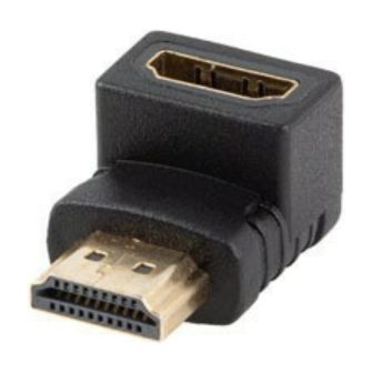 Adaptador HDMI 4K Lanberg macho-hembra angulo abajo (AD-HDMI-03)